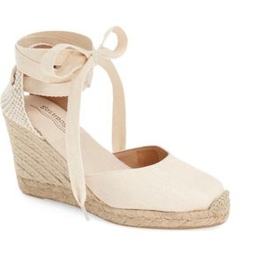 Soludos espadrilles linen tall wedge
